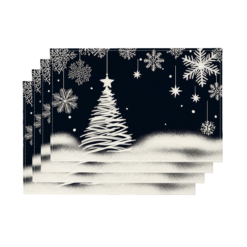 Family Tree Print - Juego de 4 manteles individuales con
