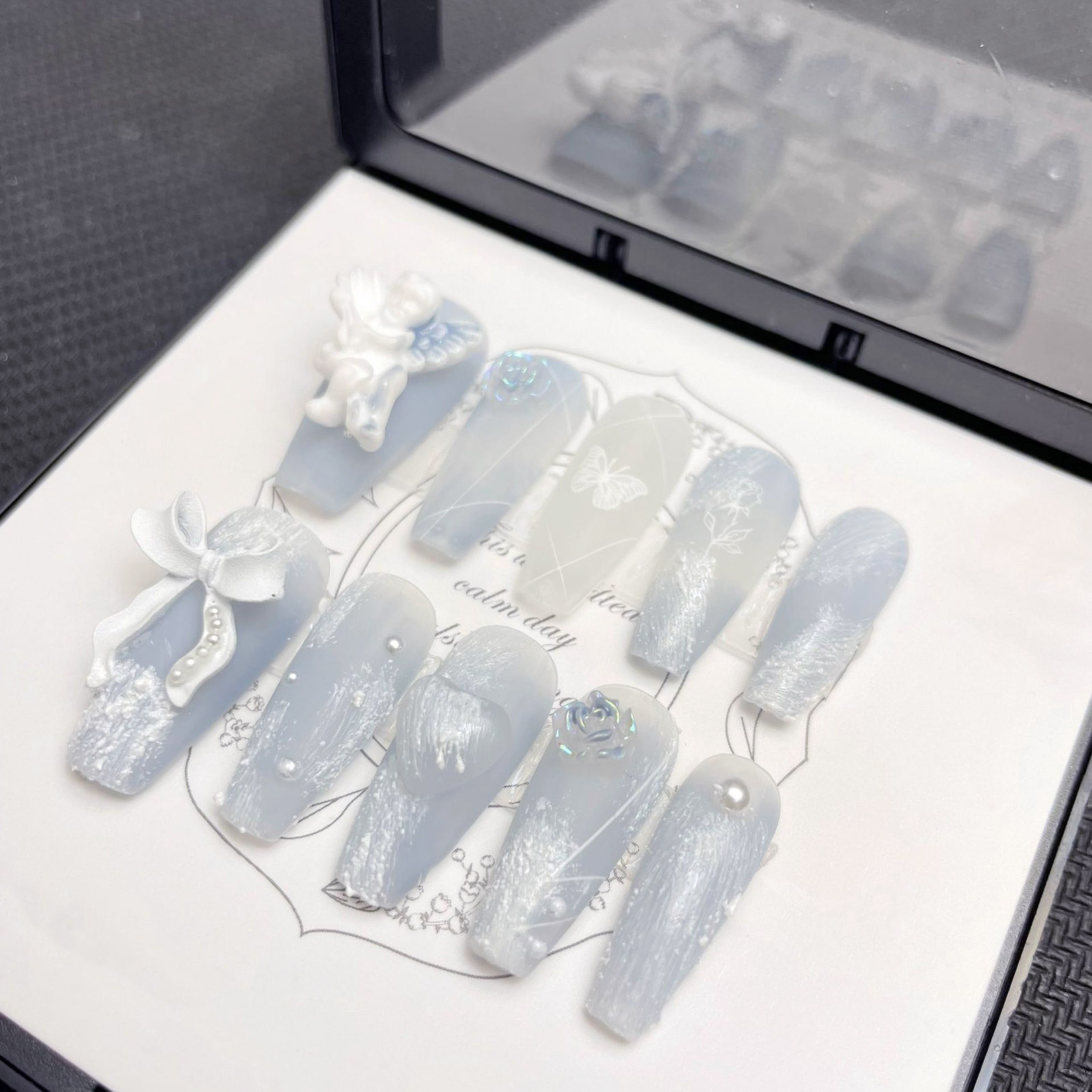 Uñas postizas de Ángel de yeso - Pressed Flower Art reseña y precio