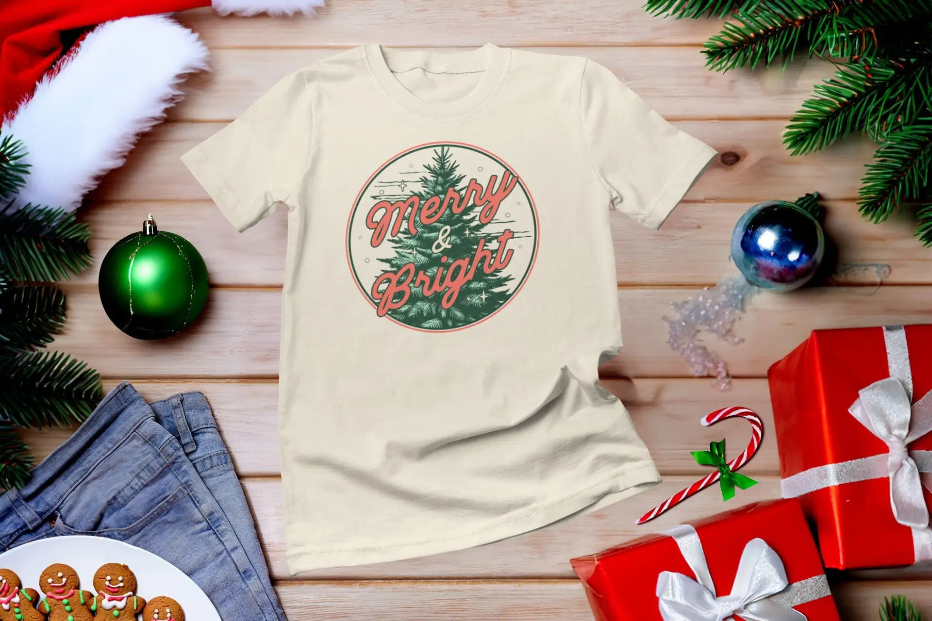 Camiseta Merry and Bright con  - Family Tree Print reseña y precio