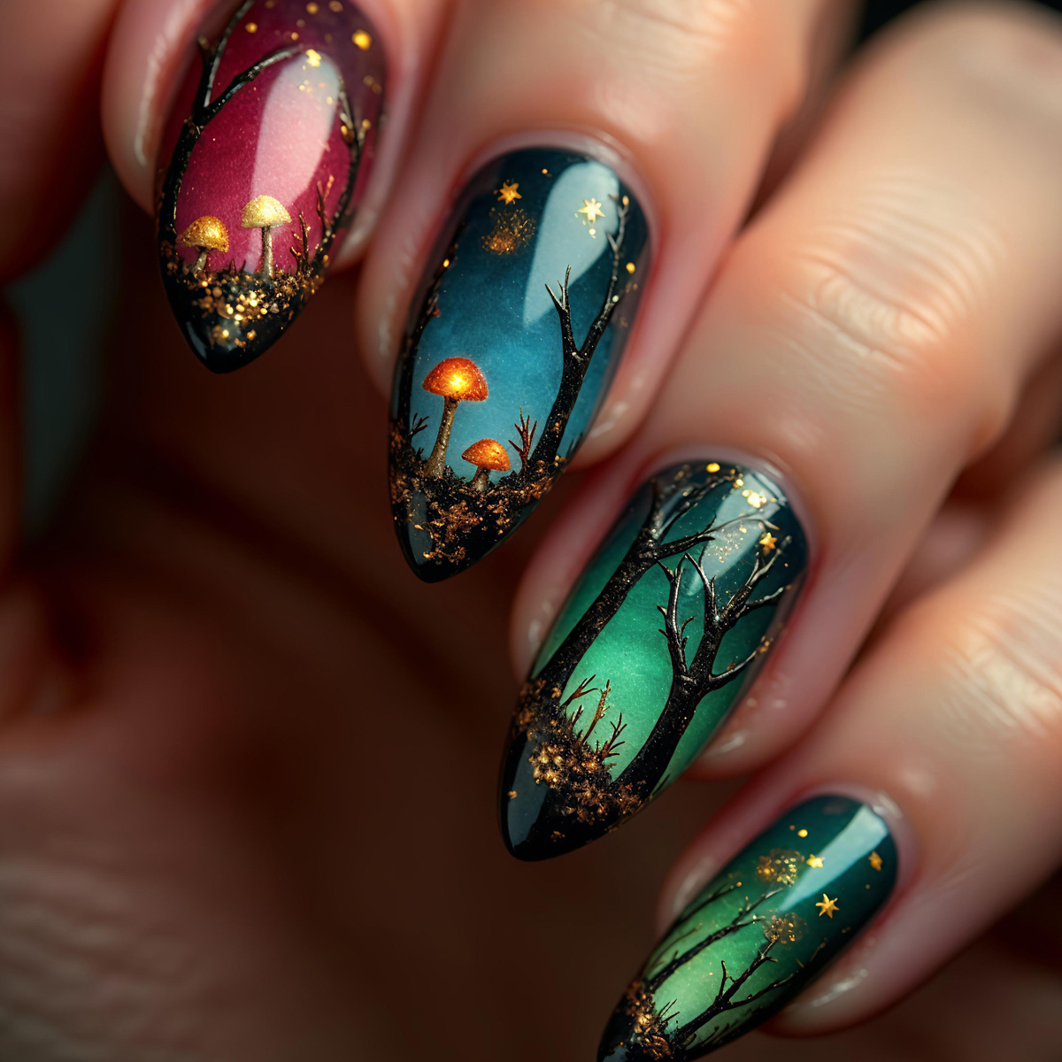 24 uds/sest uñas postizas medi - Pressed Flower Art reseña y precio